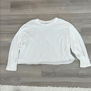 Women's White Long Sleeve Top